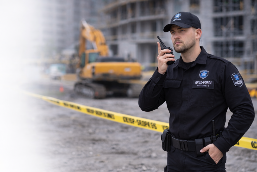 Security guard at a construction site